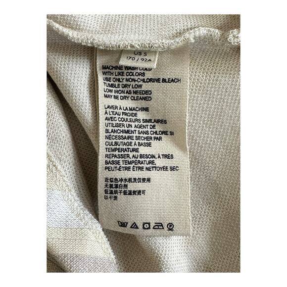 Free People Top Womens Small Sidelines Tank Ivory Stripe Racerback Summer Beach - Picture 7 of 8